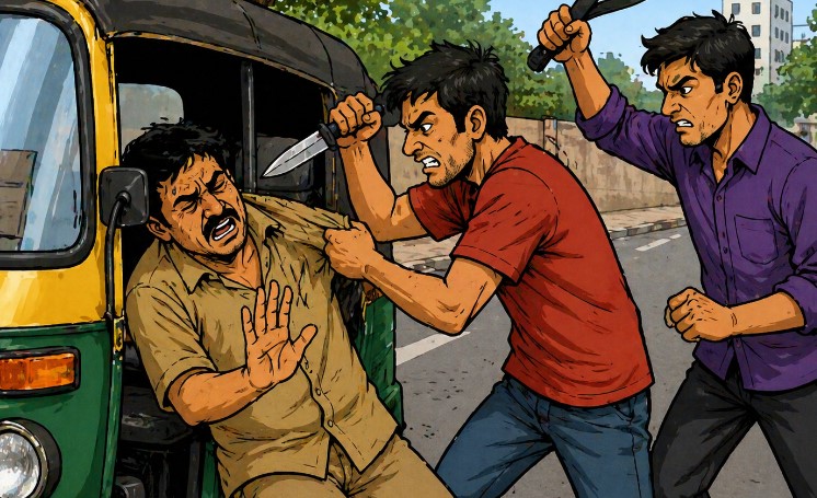 20 रुपये के किराए पर खूनी हमला, ऑटो चालक पर चाकू और बेल्ट से वार